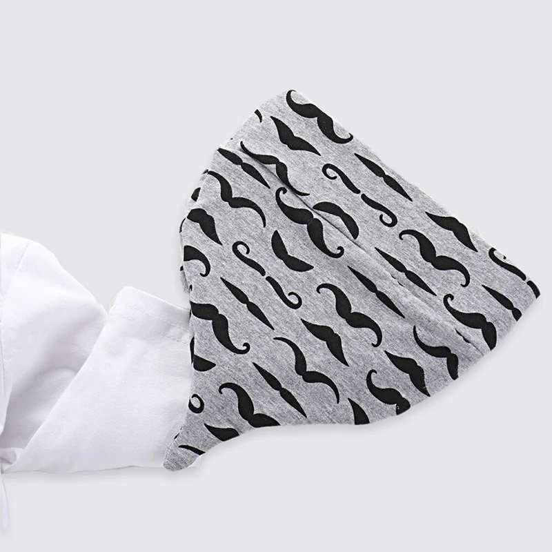 baby boy clothes 2019 Spring and Autumn Boy Baby Long Sleeve Cartoon Set Cotton Casual Small Bow Tie Pants Hat |