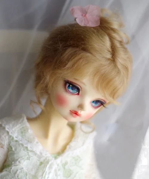BJD куклы парики молочный чай коричневый Updo мохер для 1/3 1/4 1/6 1/8 DD SD MSD YOSD длинные