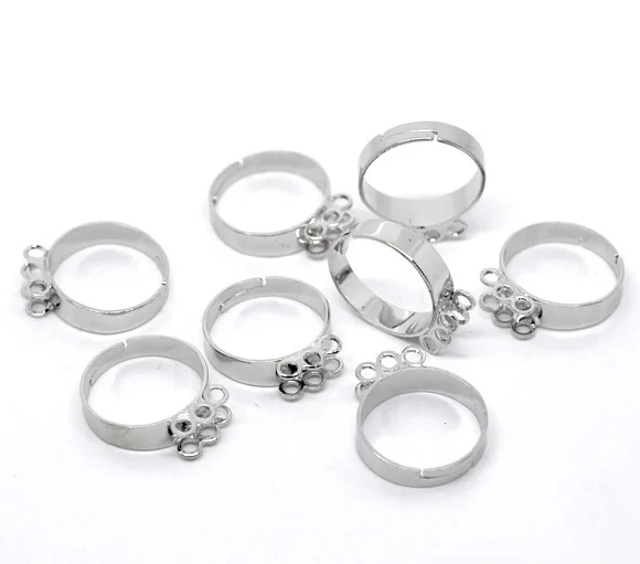 2014 Fashion 10 PCs New Adjustable Ring Base Blank 6 Loops 19mm | Украшения и аксессуары
