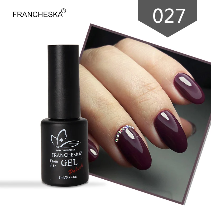 Francheska 027 Francheska Базовое покрытие tirnak oje гель лак Топ базовый набор верхнее покрытие nagellak полуперманентный впитывающий Гель-лак для ногтей lakiery hybrydowe - Цвет: Francheska 027