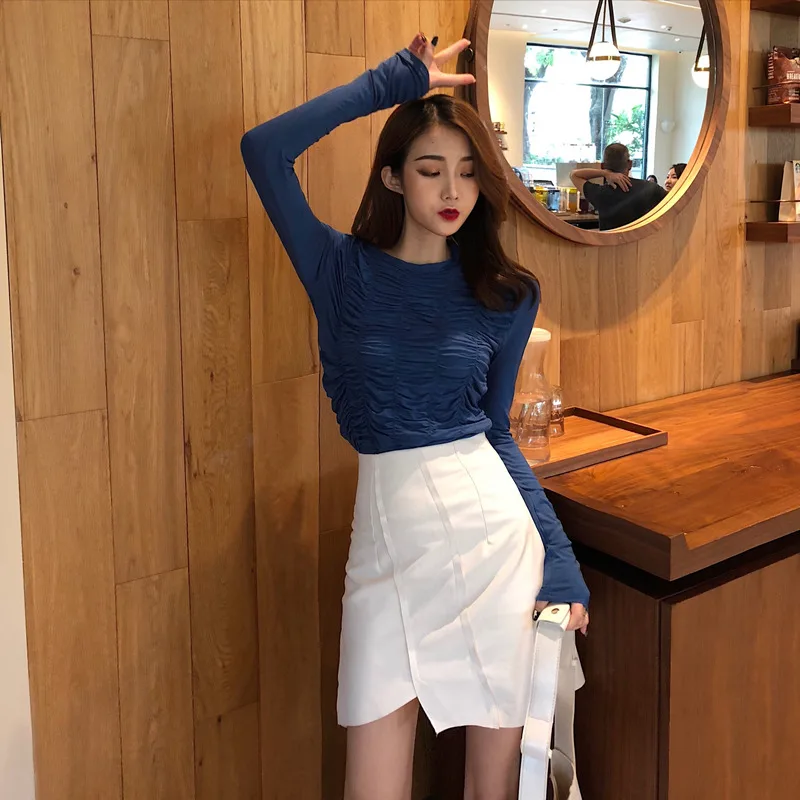 BGTEEVER сексуальная белая нестандартная короткая юбка из искусственной кожи