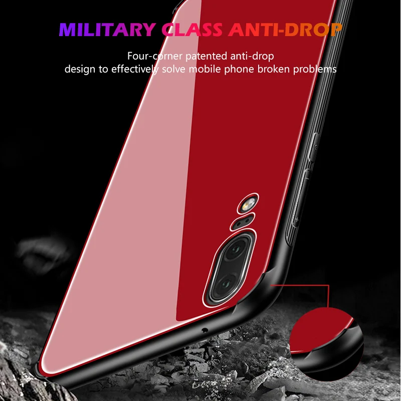 Yikola Tempered Glass Case For Huawei P20 Lite Pro Honor 9 10 V9 V10 Ultra Thin Soft Silicone Edge Shell Mate |