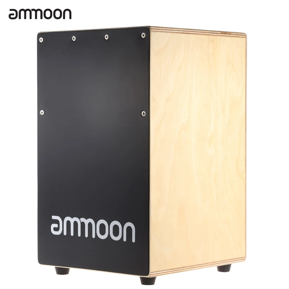 

Ручной барабан ammoon Cajon, детская деревянная коробка, барабан, инструмент с выдвижными резиновыми ножками 23*24*37 см