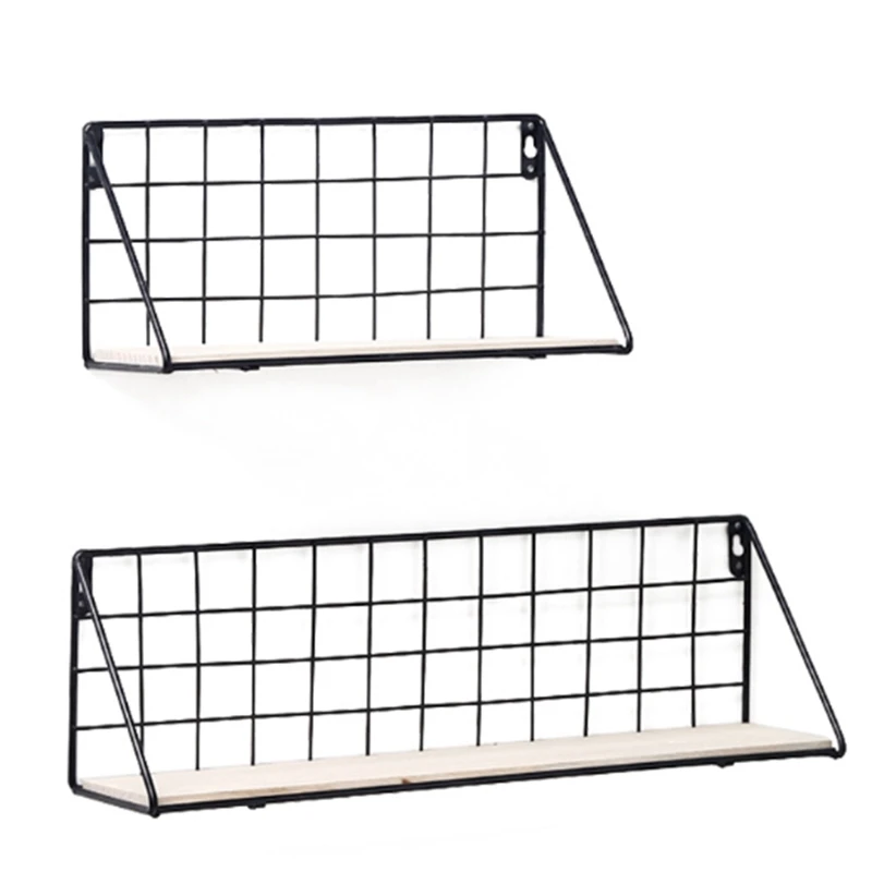 2 шт. деревянная железная настенная полка стойка для хранения организация кухни