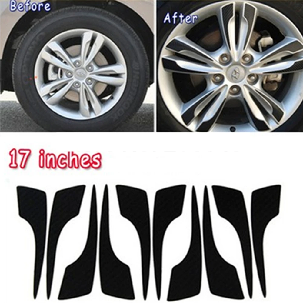 Наклейка на ступицу автомобильного колеса из углеродного волокна для Hyundai IX35 TUCSON