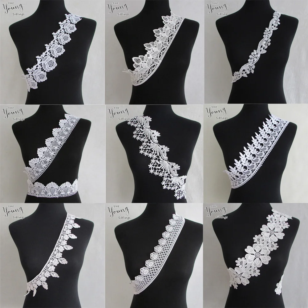 Абсолютно модный стиль высокое качество швейная ткань 1 ярдов DIY вязаная Кружевная Ткань Ленточные аксессуары для одежды товары для рукоделия