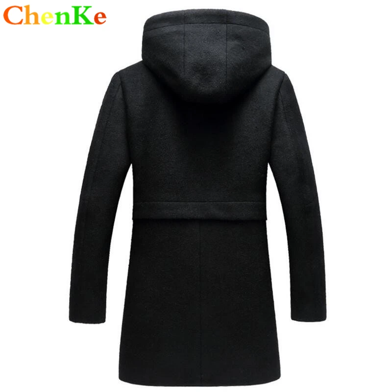 ChenKe/Длинные куртки и пальто однобортные повседневные из смесовой шерсти с