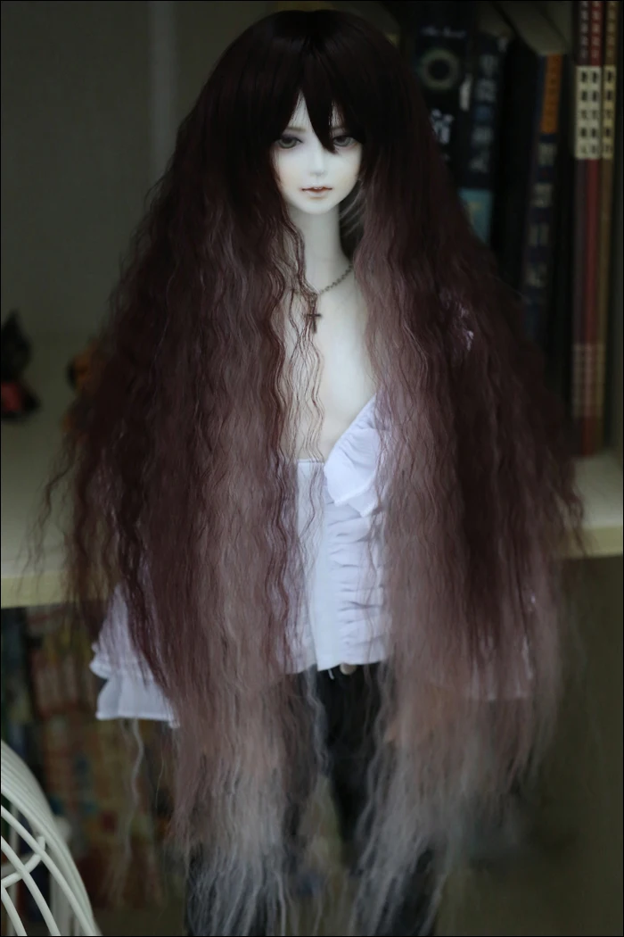 D01-P131 детская игрушка ручной работы 1/3 1/4 аксессуары для кукол BJD/SD кукольный парик HT-Princess ролл длинные волосы красный цвет фасоли 1 шт