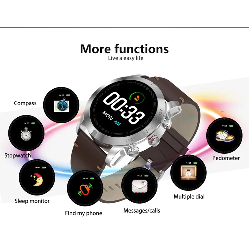 S10 Смарт часы 1 3 ''IP68 Водонепроницаемые Bluetooth 4 2 Smartwatch мониторинг сердечного