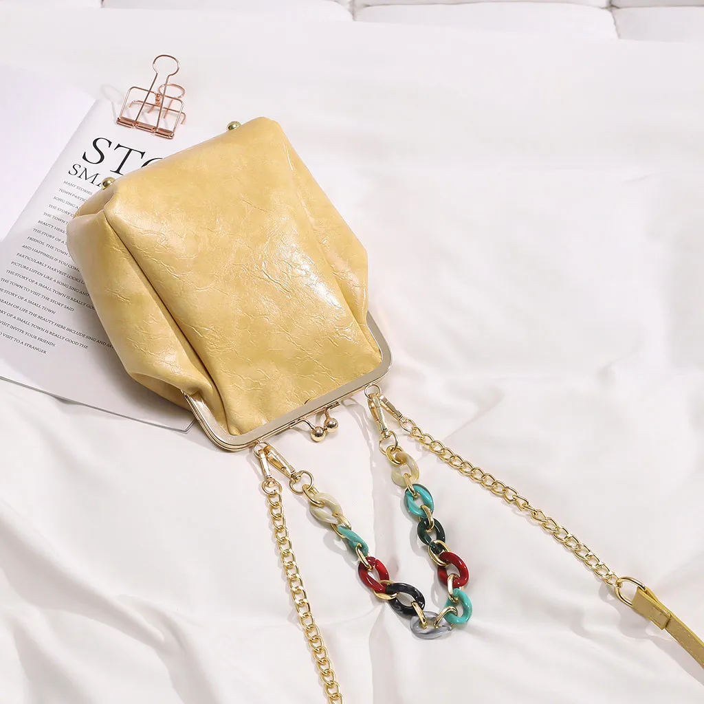 2019 весна лето новая женская сумка мессенджер цветная цепь на плечо РЕТРО ПРИНТ