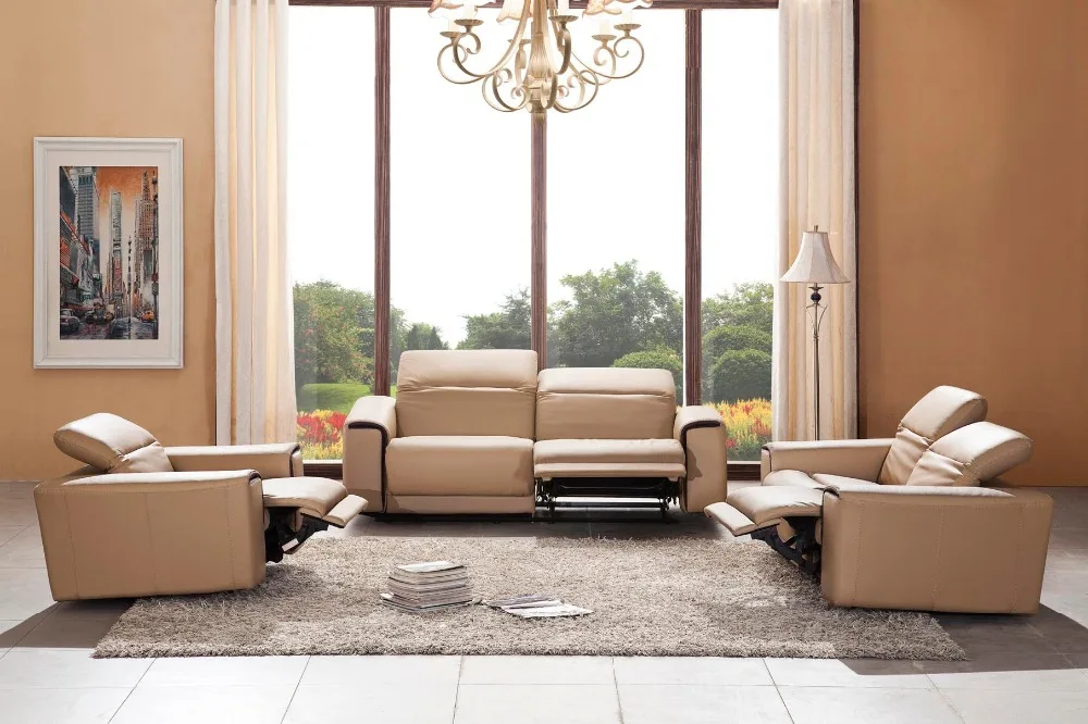 Набор диванов из натуральной коровьей кожи секционный/угловой диван для