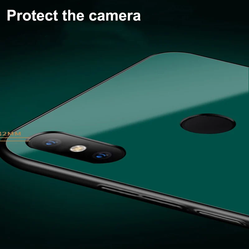 Для Xiaomi mi x 3 чехол зеленый черный синий градиентный цвет Закаленное стекло Крышка для Xiaomi mi x 3 mi x3 противоударный стеклянный чехол