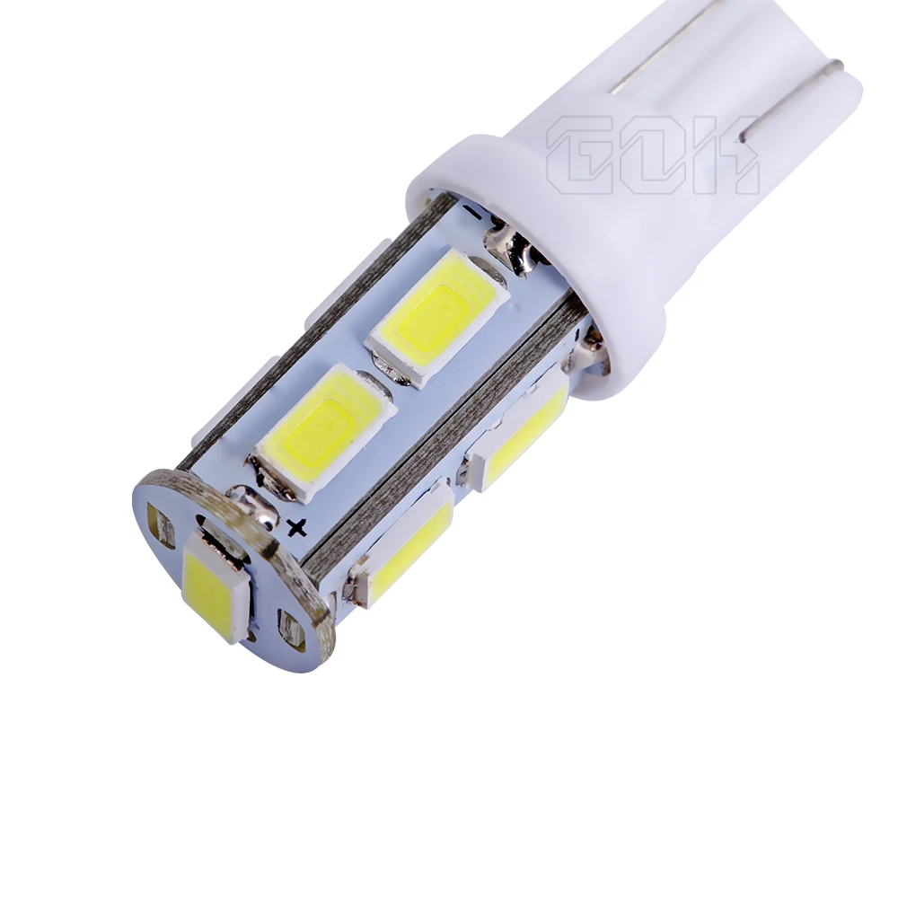 10 шт./лот T10 w5w led t10 9SMD 5630 5730 Автомобильные светодиодные лампы 9LED клиновидная