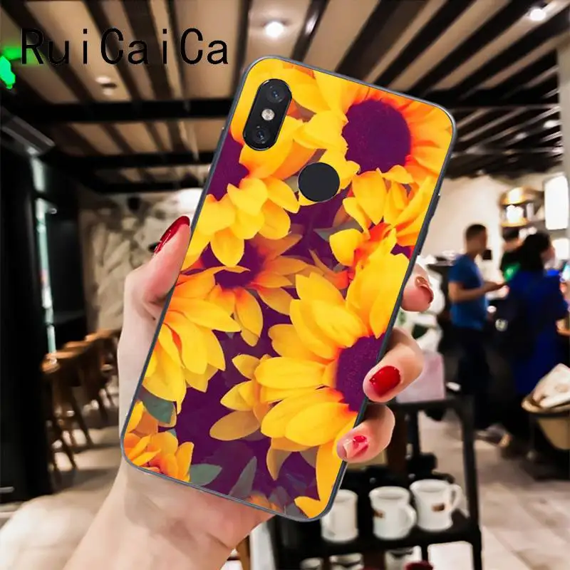 Высококачественный чехол для телефона с изображением подсолнуха пиона Xiaomi Mi 6 Mix2