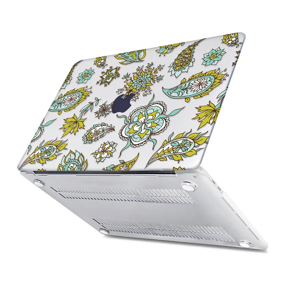 Для нового MacBook Air Pro retina, возрастом 11, 12, 13, 15 лет для Macbook Pro 13 1" MacBook Air 13 A1932 A1708 A1989 с цветочным пером принт ноутбука чехол