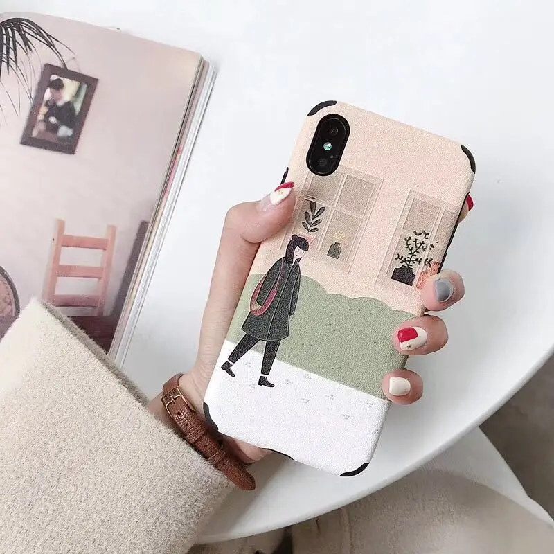 Маленький свежий эстетический чехол для телефона Iphone X XS MAX Xr 3D рельефная Мягкая