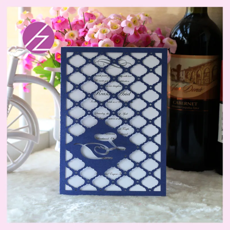 

100psc/lot Wedding Party business Invitation cover marriage Card Bat Mitzvah card business greeting card