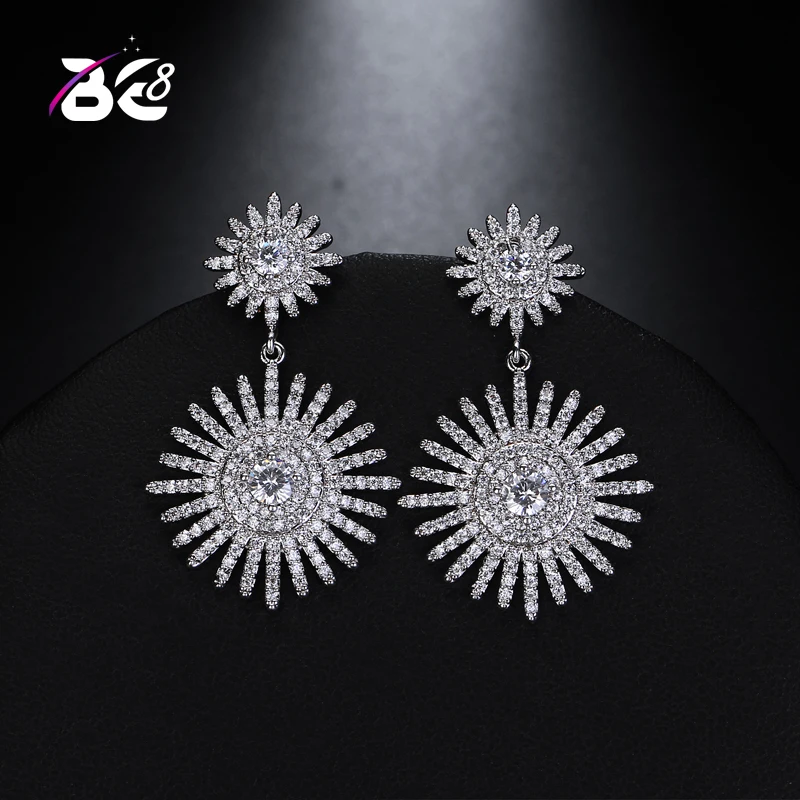 

Be 8 New Charm Design Double Sizes Sun Flower Drop Earrings Statement Long Dangle Earrings for Women Birthday Gifts E464