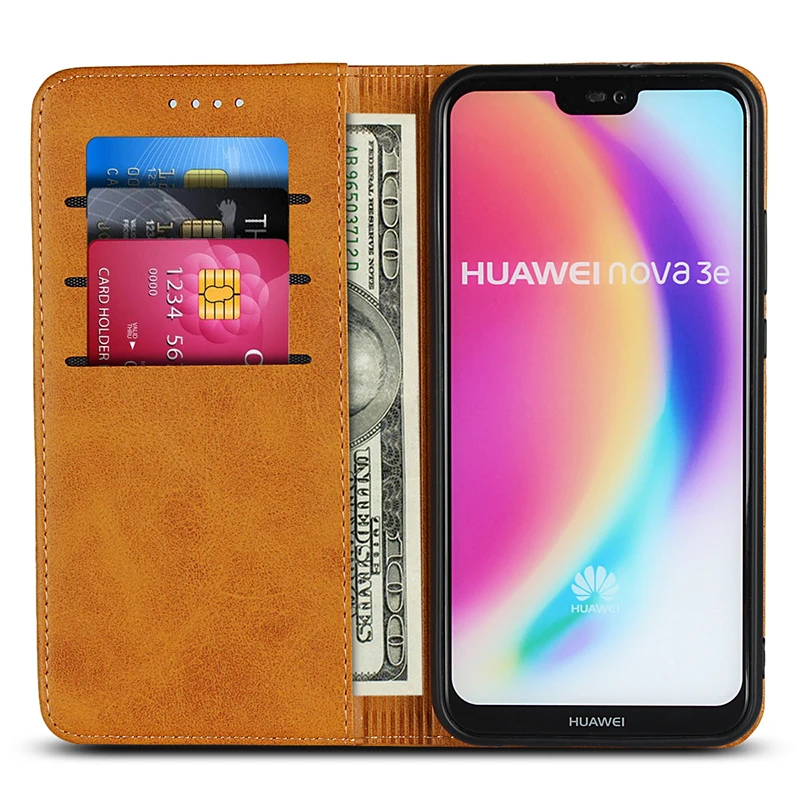 Магнитный Флип-кошелек чехол для телефона huawei P20 Lite PU кожаный Huawey P 20 | Мобильные