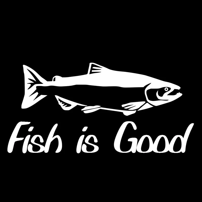 

16cm*7.8cm Fish Is Good Fishing Car-Styling Stickers Decals Vinyl Decor S4-0245