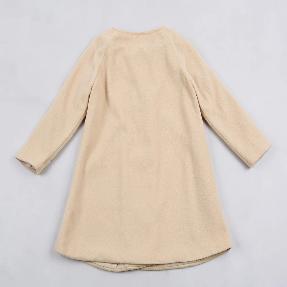 Осенне-зимняя модная одежда для девочек детская верхняя накидка на пуговицах