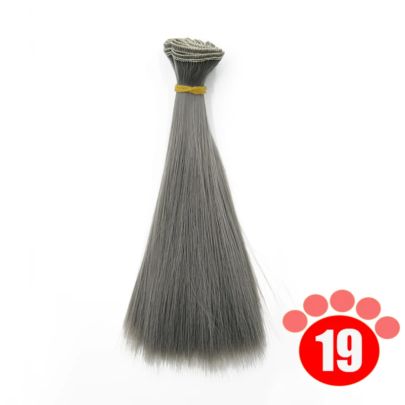 Msiredoll bjd парик 15*100 см или 20*100 см или 25*100 см волосы куклы для 1/3 1/4 1/6 кукла с прямыми волосами bjd парик diy - Цвет: colour 19