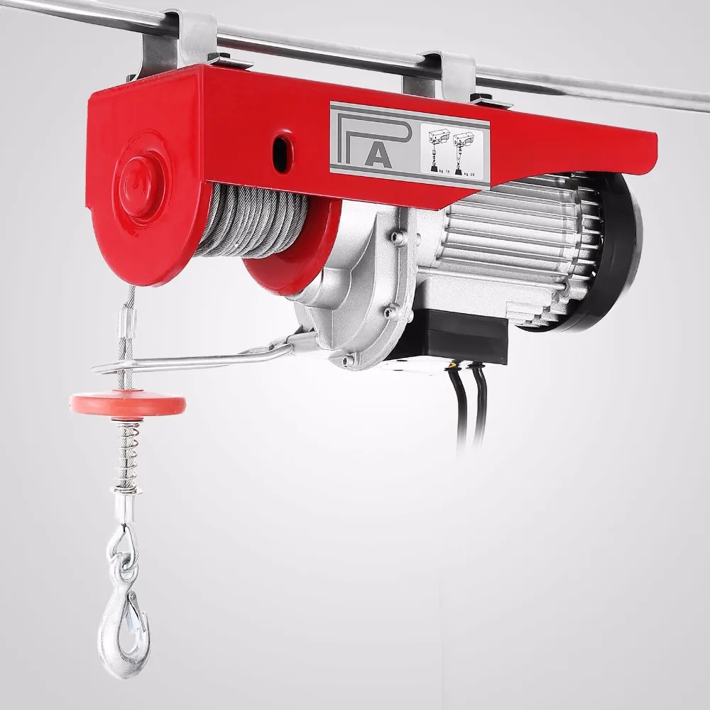 

New 1320lbs Mini Electric Hoist Crane Overhead Garage Winch Remote Control Auto Lift