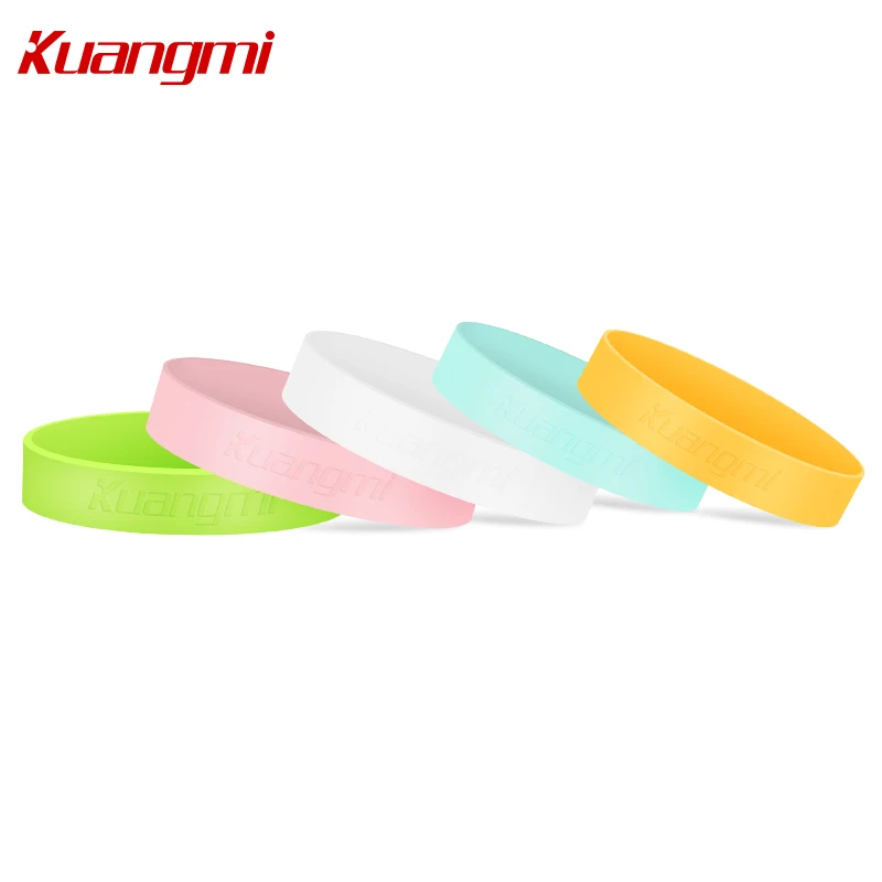 

Kuangmi 5 pieces Colorful Sport Fluorescence Wristband Silica gel Luminous hand ring high quality Bracelet