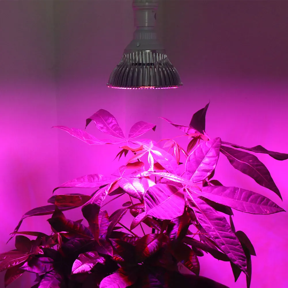 

E27 Full Spectrum LED Plant Grow Light Bulb 18W 24W 30W 50W 80W Veg Hydroponic Lamp for Indoor Garden Flower Grow Tent Box