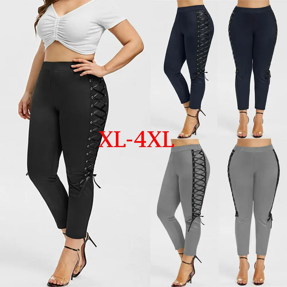 Женские спортивные Леггинсы оверсайз эластичные штаны для спортзала Размер 4XL 2019
