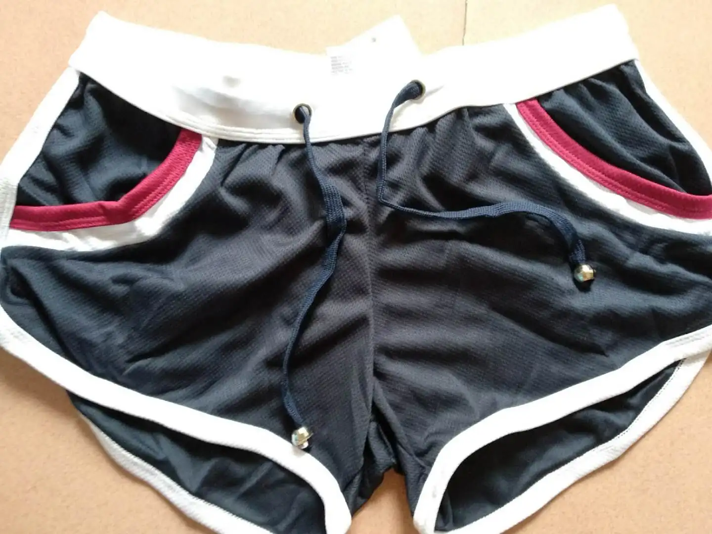 navy blue Мужские сексуальные шорты, повседневные шорты, мужские домашние боксеры, хлопковые шорты для геев, шорты свободного кроя, Curto Homme Bermuda Masculina - Цвет: navy blue