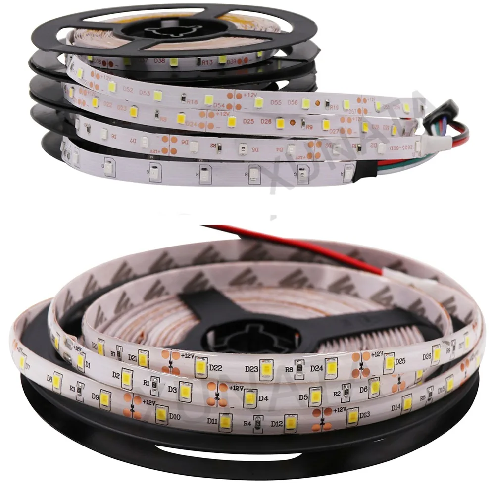 Светодиодная лента 2835 SMD 240 светодиодный s/m 5 м 300/600/1200 светодиодный s DC12V высокий яркий гибкий светодиодный ленточный светильник теплый белый/холодный белый