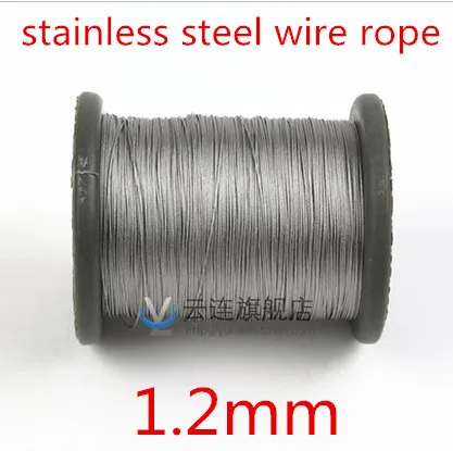 100 м/лот 1 2 мм рулон высокопрочный трос из нержавеющей стали 7x7 структура