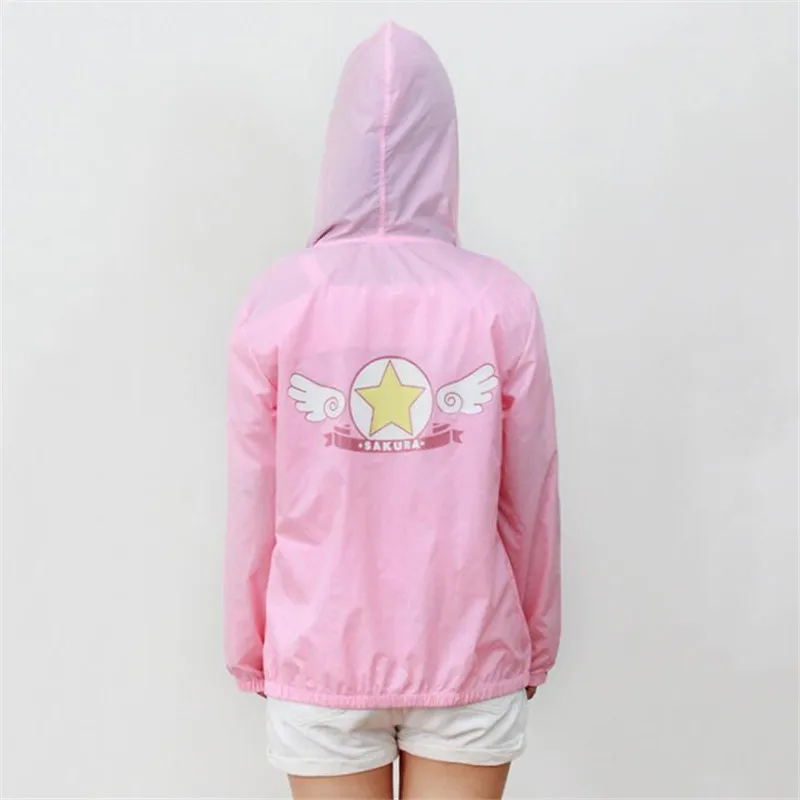 Аниме Cardcaptor Sakura костюмы для косплея с длинным рукавом летняя Солнцезащитная одежда Sandbeach Женское пальто