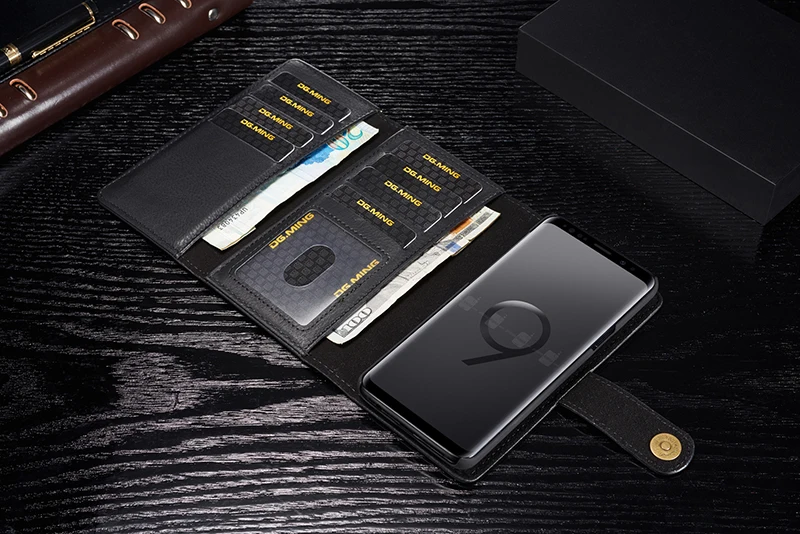 DG. MING Чехол-кошелек из натуральной кожи для samsung Note 10 10+ 8 9, защитная крышка для визиток для Galaxy S7 Edge S8 S9 S10 Plus