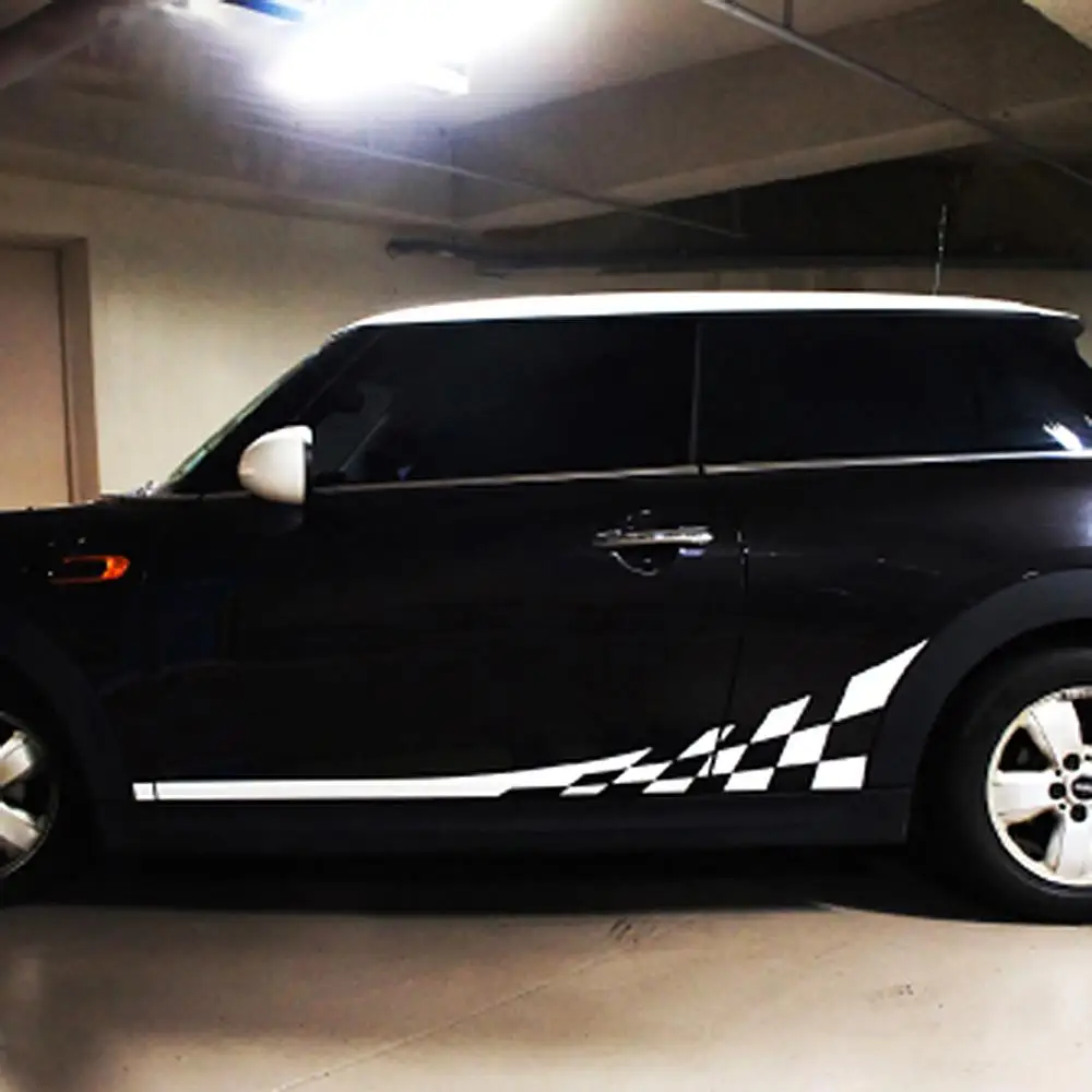 Рокер панель декоративная наклейка на стену шахматная доска для Mini Cooper clubman countryman