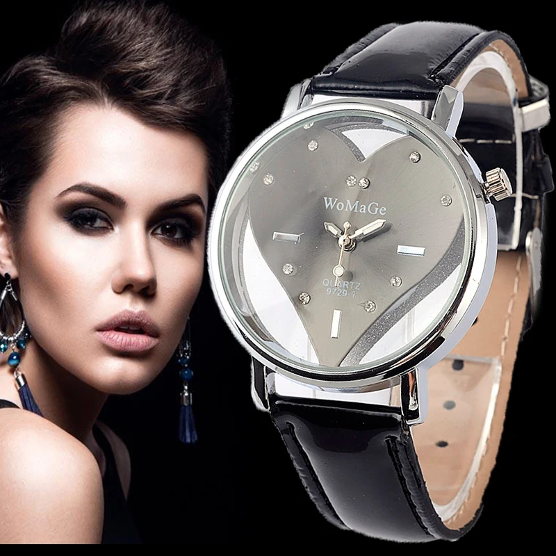 Часы женские с кожаным ремешком в стиле ретро | Наручные часы