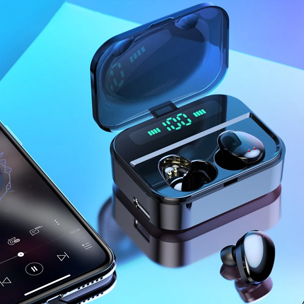 TWS Bluetooth наушники IP7 LED беспроводной 6D стерео HiFi наушник игровая гарнитура с