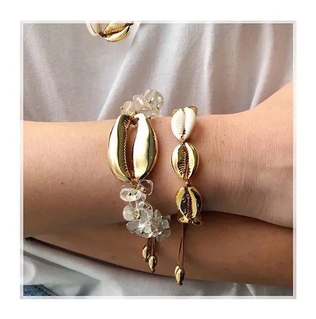 Bransoletki damskie браслеты для женщин boho beach натуральный Каури concha shell браслет pulseras mujer