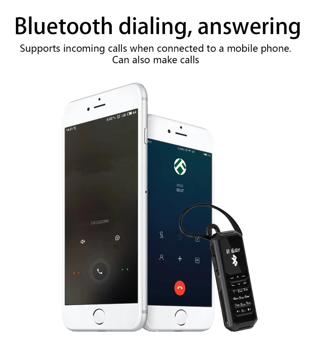 UNIWA KK2 мини мобильный телефон малыш Bluetooth беспроводные наушники 2G разблокированный маленький телефон волшебный голос как BM10 BM70 BM 50