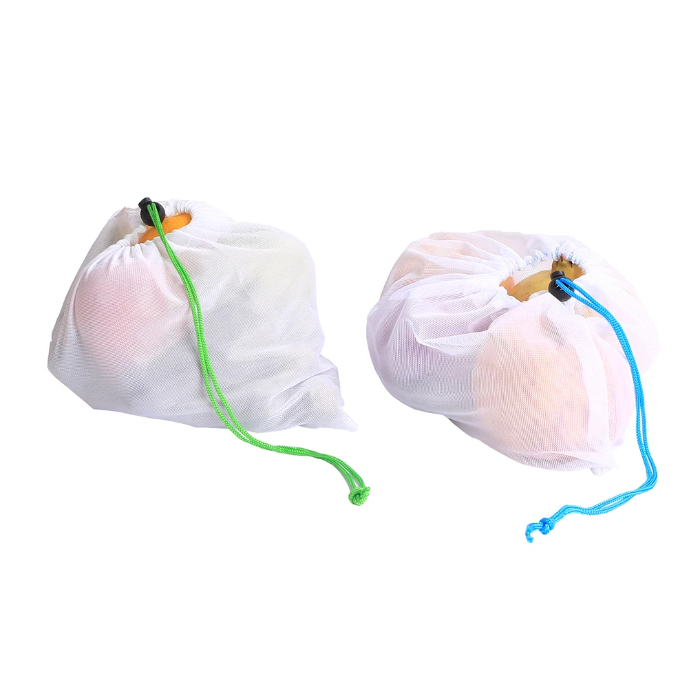 Многоразовая Сетчатая Сумка для хранения многофункциональных игрушек для фруктов и овощей, сумка-Органайзер для мелочей, переносная моющаяся сумка для покупок