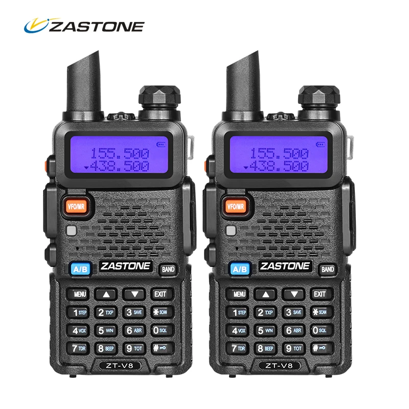 (2 шт.) Zastone V8 Портативный иди и болтай Walkie Talkie радио двухдиапазонный УКВ/УВЧ СВ