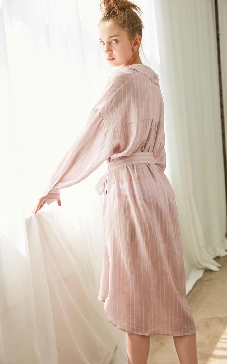Vero Moda Новое Полосатое платье-рубашка с открытыми плечами | 3183SZ508