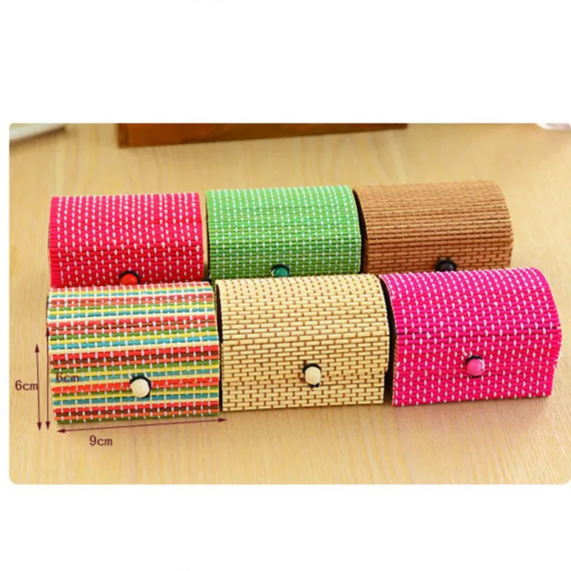 Fashion Ring Necklace Earrings Bamboo Wooden Jewelry Storage Boxes Cosmetic Hot Selling Storage Container