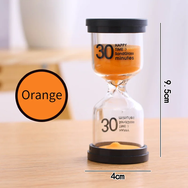 Orange Песочные часы стекло часы 30 минут reloj de arena sablier kum saati ampulheta таймер душ пластик HGXSL-30M - Цвет: Orange