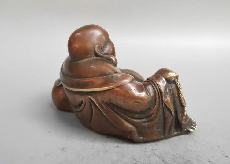 

Chinese pure brass maitreya Buddha small statue