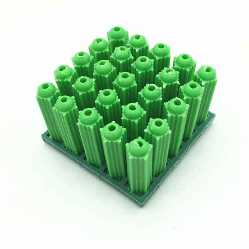 100pcs Green Masonry Screw Fixing Wall Anchor Plugs Drywall Plastic Plug Drill Dry M6M8 |
