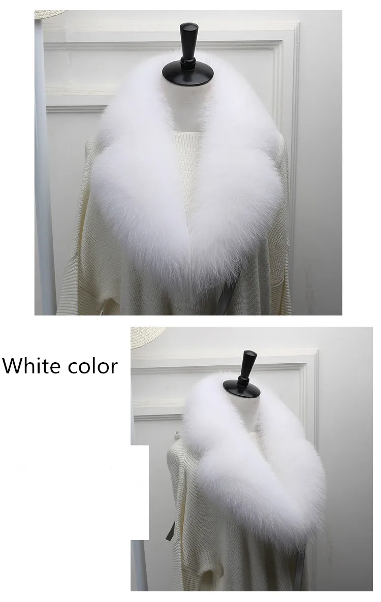 Fake collar of natural fox fur women winter big suit female fashion white scarf S801 |