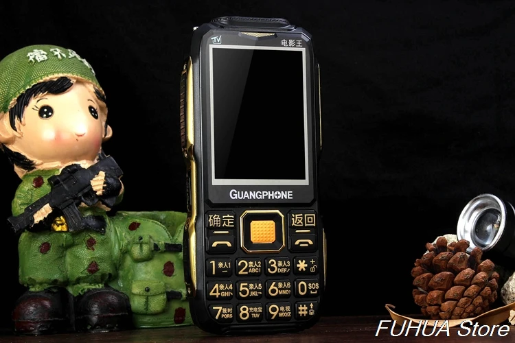 Аналоговый ТВ прочный мобильный телефон D8200 сенсорный экран большая клавиатура громкий голос 16800 мАч двойной фонарик две sim-карты мобильный телефон банк питания