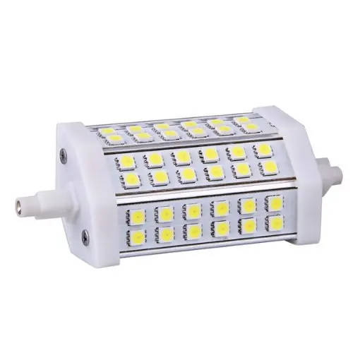 R7S 118 мм ампулы с регулируемой яркостью 5050 SMD 36LED Blanc Chaud 10 Вт теплый белый/белый 85